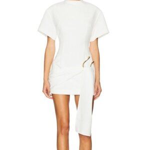 Elegant White Dress with Gold Accent